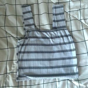 White striped crop top, tank top